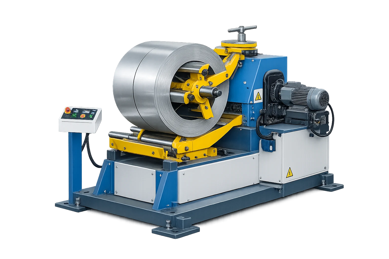 Desbobinador industrial para bobinas de acero